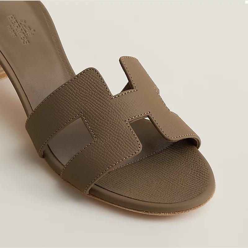 Giày Hermes Oasis Sandal Nữ Nâu Gỗ